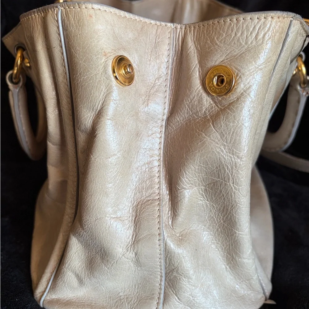 Prada Vitello Shine Leather Satchel with Shoulder Strap - Picture 10 of 16